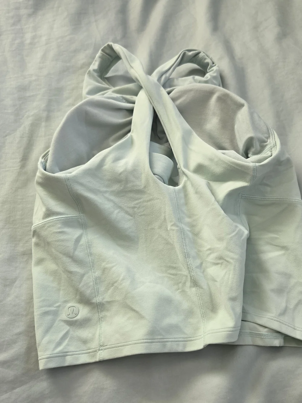 lululemon athletica Light Mint Green Racerback Crop Tank Sports Bras Size 4